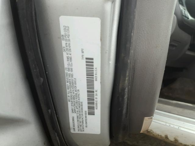 4S4BT62C666106240 - 2006 SUBARU BAJA SPORT SILVER photo 10