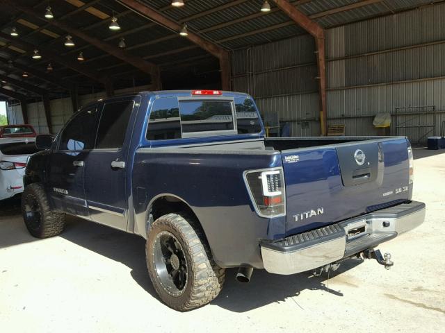 1N6BA07D48N348877 - 2008 NISSAN TITAN XE BLUE photo 3