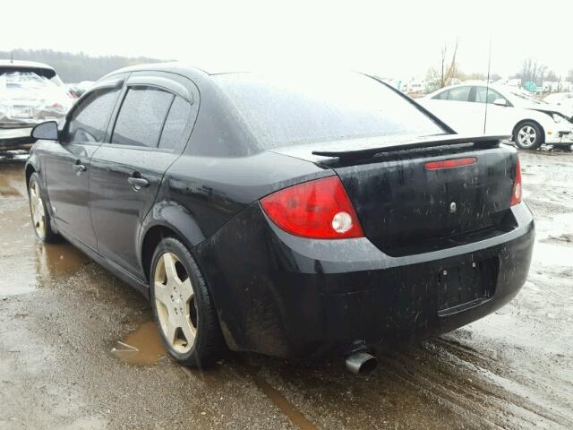 1G1AM58B167621039 - 2006 CHEVROLET COBALT SS BLACK photo 3