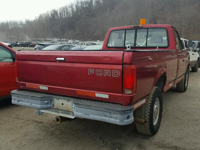 1FTEF25N9RNA72724 - 1994 FORD F250 RED photo 4