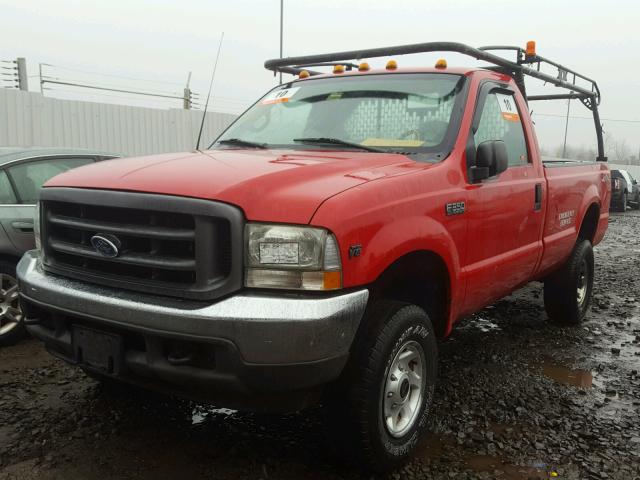 1FTSF31L32EC39145 - 2002 FORD F350 SRW S RED photo 2