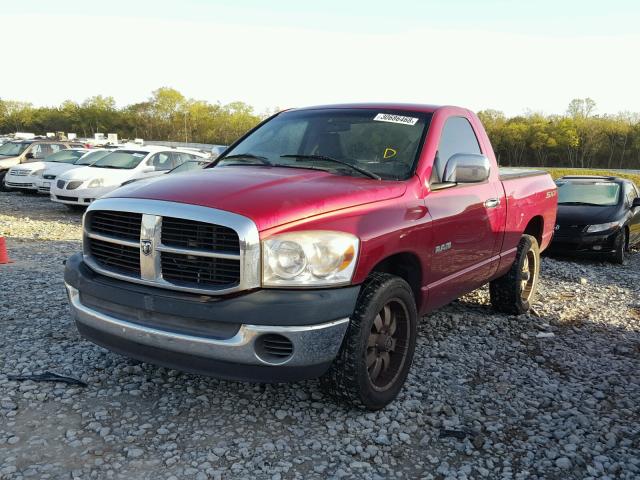 1D7HA16K78J118864 - 2008 DODGE RAM 1500 S RED photo 2