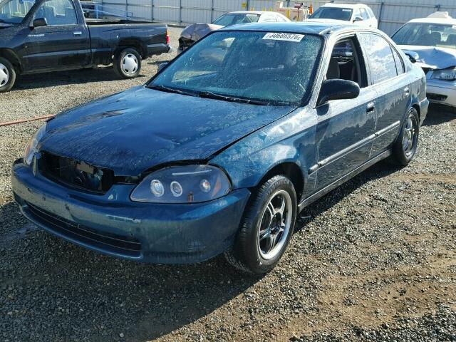 2HGEJ6579WH618662 - 1998 HONDA CIVIC LX BLUE photo 2