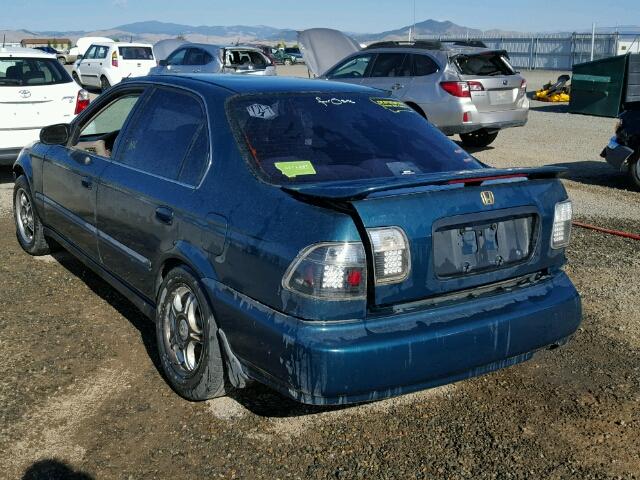 2HGEJ6579WH618662 - 1998 HONDA CIVIC LX BLUE photo 3