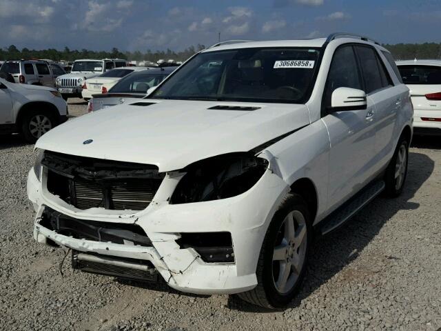 4JGDA5JB6EA326491 - 2014 MERCEDES-BENZ ML 350 WHITE photo 2