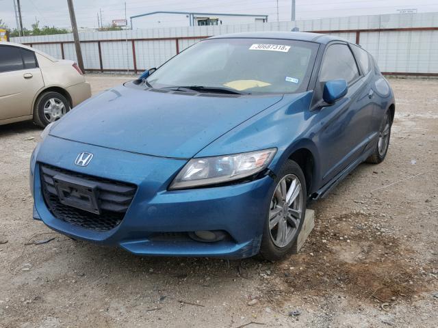 JHMZF1D68BS004071 - 2011 HONDA CR-Z EX BLUE photo 2