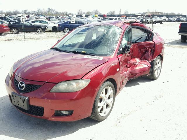 JM1BK32F591245258 - 2009 MAZDA 3 I MAROON photo 2