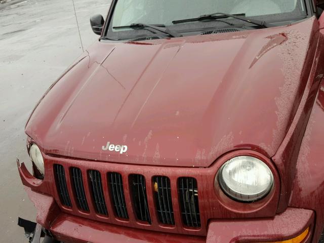 1J4GL58K43W589963 - 2003 JEEP LIBERTY LI MAROON photo 7