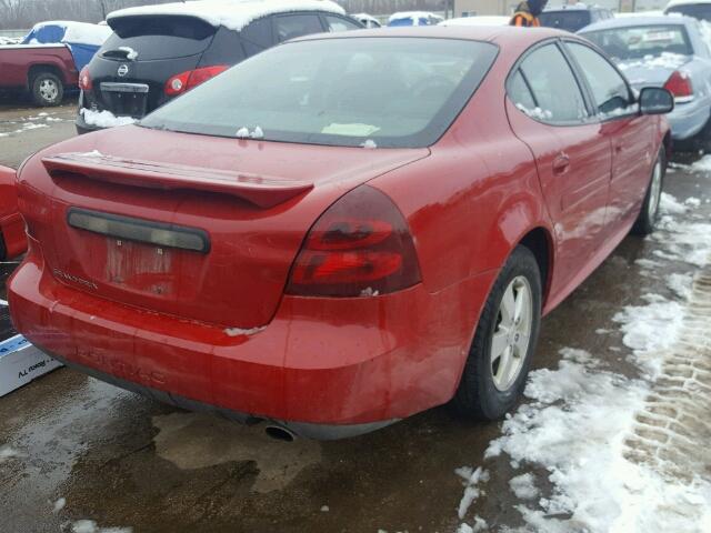 2G2WP552381135457 - 2008 PONTIAC GRAND PRIX RED photo 4