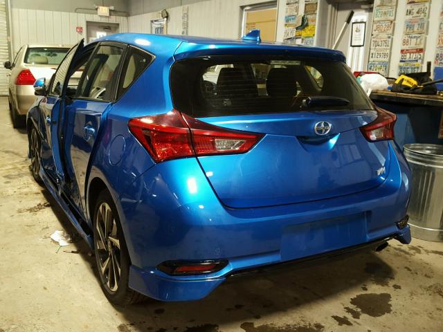 JTNKARJE5GJ519324 - 2016 TOYOTA SCION IM BLUE photo 3