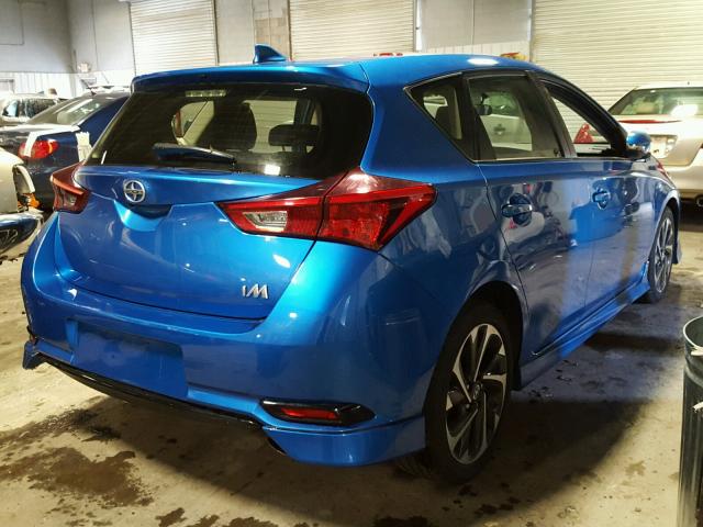 JTNKARJE5GJ519324 - 2016 TOYOTA SCION IM BLUE photo 4