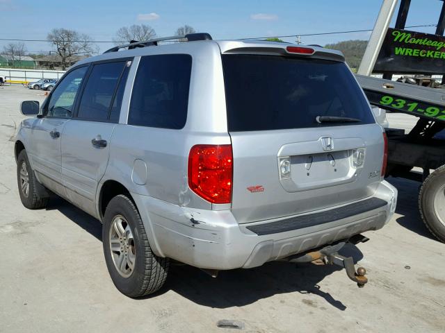 2HKYF18603H502157 - 2003 HONDA PILOT EXL SILVER photo 3