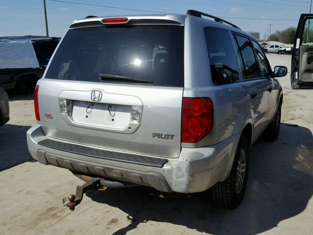 2HKYF18603H502157 - 2003 HONDA PILOT EXL SILVER photo 4