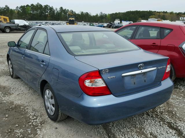 JTDBE32K730229905 - 2003 TOYOTA CAMRY LE BLUE photo 3