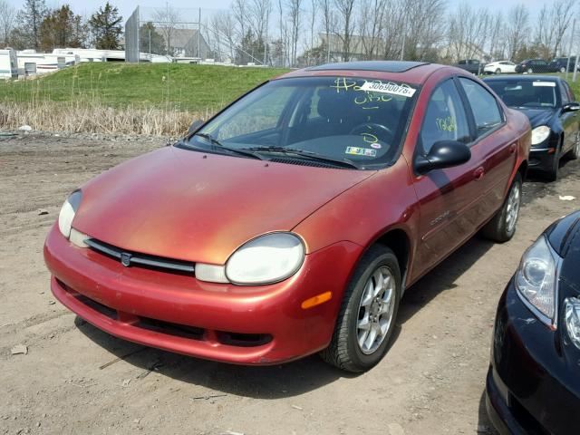 1B3ES46C51D235496 - 2001 DODGE NEON SE ORANGE photo 2