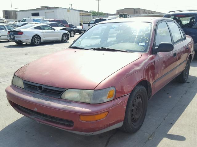 1NXAE09B7SZ321194 - 1995 TOYOTA COROLLA LE BURGUNDY photo 2