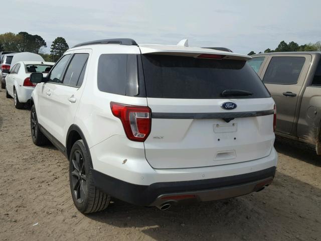 1FM5K7D85HGA01622 - 2017 FORD EXPLORER X WHITE photo 3