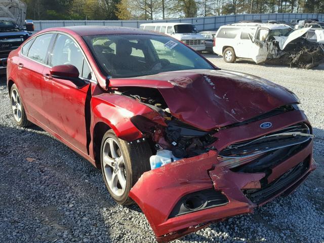 3FA6P0G76GR154821 - 2016 FORD FUSION S RED photo 1