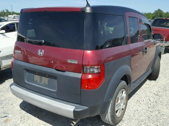 5J6YH18377L002380 - 2007 HONDA ELEMENT LX MAROON photo 4