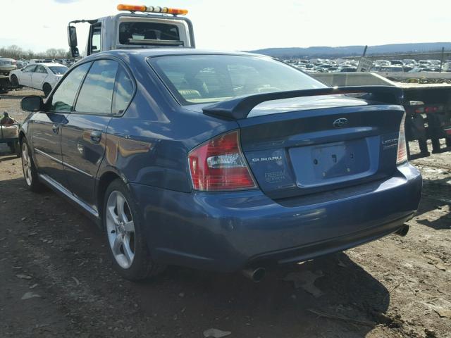 4S3BL676564201049 - 2006 SUBARU LEGACY GT BLUE photo 3