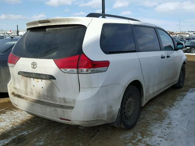 5TDZK3DC6DS287340 - 2013 TOYOTA SIENNA BAS WHITE photo 4