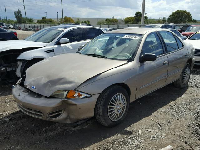 1G1JF524827343075 - 2002 CHEVROLET CAVALIER L GOLD photo 2