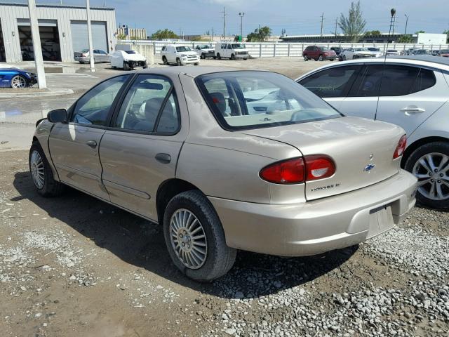 1G1JF524827343075 - 2002 CHEVROLET CAVALIER L GOLD photo 3