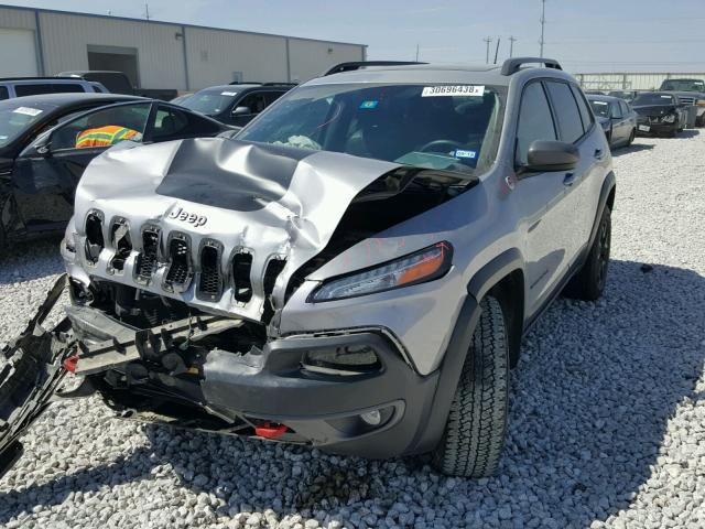 1C4PJMBS3EW277537 - 2014 JEEP CHEROKEE T SILVER photo 2