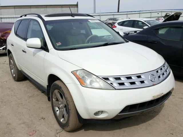 JN8AZ08W94W304678 - 2004 NISSAN MURANO SL WHITE photo 1