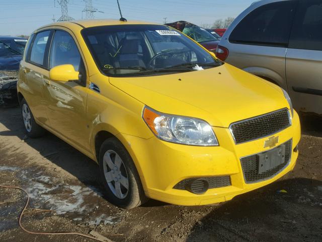 KL1TD66E59B655481 - 2009 CHEVROLET AVEO LS YELLOW photo 1