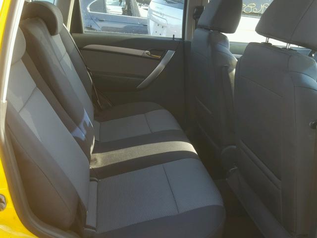 KL1TD66E59B655481 - 2009 CHEVROLET AVEO LS YELLOW photo 6