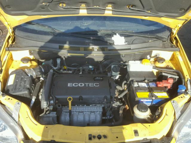 KL1TD66E59B655481 - 2009 CHEVROLET AVEO LS YELLOW photo 7