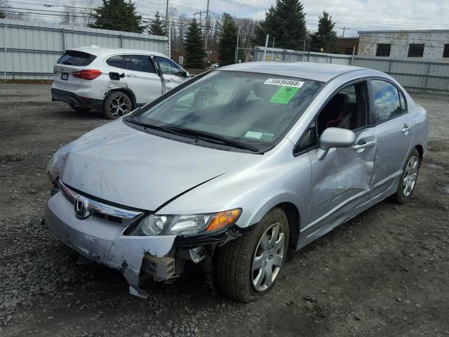 2HGFA16528H300244 - 2008 HONDA CIVIC LX SILVER photo 2