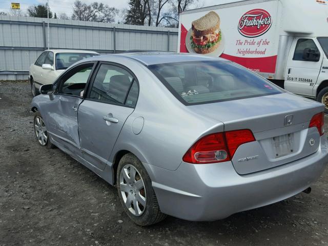 2HGFA16528H300244 - 2008 HONDA CIVIC LX SILVER photo 3