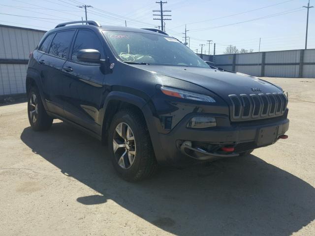 1C4PJMBB6GW343856 - 2016 JEEP CHEROKEE T BLACK photo 1