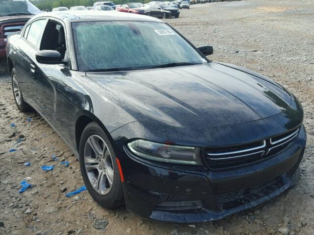 2C3CDXBG5FH741080 - 2015 DODGE CHARGER BLACK photo 1