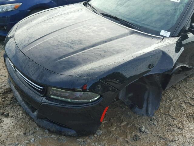 2C3CDXBG5FH741080 - 2015 DODGE CHARGER BLACK photo 9