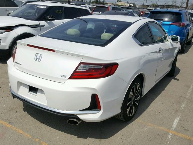 1HGCT2B88GA003981 - 2016 HONDA ACCORD EXL WHITE photo 4