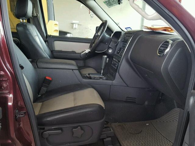 1FMEU33818UB04445 - 2008 FORD EXPLORER S BURGUNDY photo 5