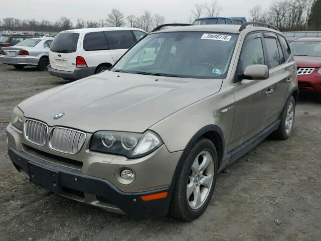 WBXPC93447WF07134 - 2007 BMW X3 3.0SI BEIGE photo 2