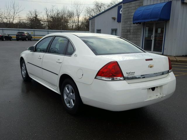 2G1WT57N791174190 - 2009 CHEVROLET IMPALA 1LT WHITE photo 3