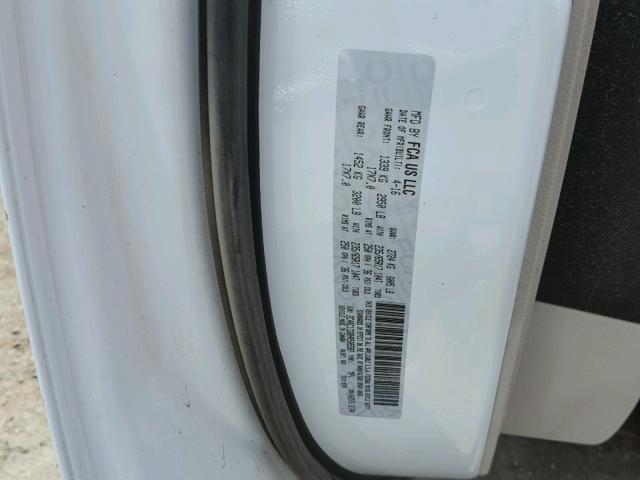 2C4RC1CG8HR505587 - 2017 CHRYSLER PACIFICA L WHITE photo 10