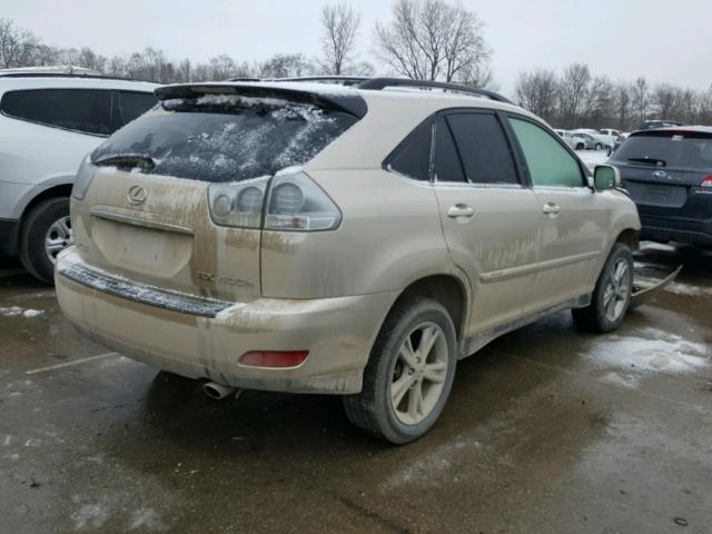 JTJHW31U872013532 - 2007 LEXUS RX 400H GOLD photo 4