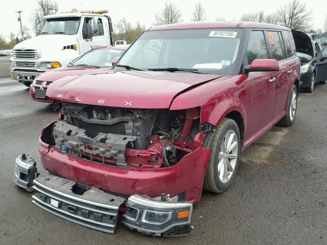 2FMHK6D80EBD24177 - 2014 FORD FLEX LIMIT RED photo 2