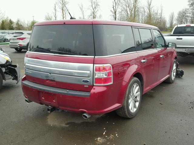 2FMHK6D80EBD24177 - 2014 FORD FLEX LIMIT RED photo 4