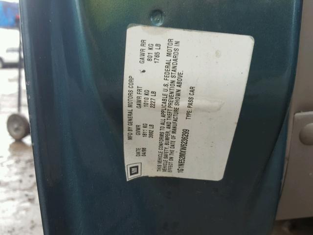 1G1NE52MXW6236299 - 1998 CHEVROLET MALIBU LS მწვანე ფოტო 10