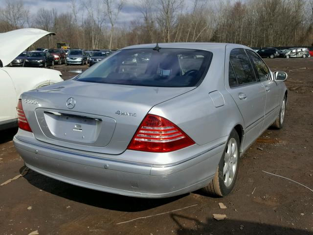 WDBNG84J45A447353 - 2005 MERCEDES-BENZ S 500 4MAT SILVER photo 4