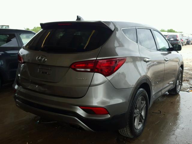 5XYZT3LB5HG398941 - 2017 HYUNDAI SANTA FE S GRAY photo 4