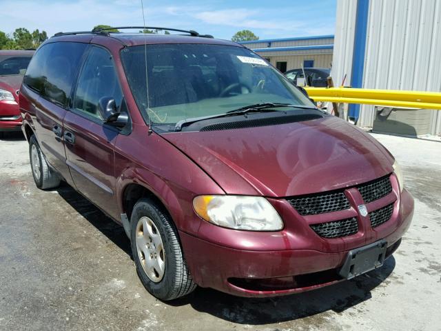 2D4GP24343R178498 - 2003 DODGE GRAND CARA MAROON photo 1