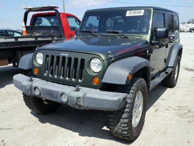 1J4GA391X7L102563 - 2007 JEEP WRANGLER X GREEN photo 2